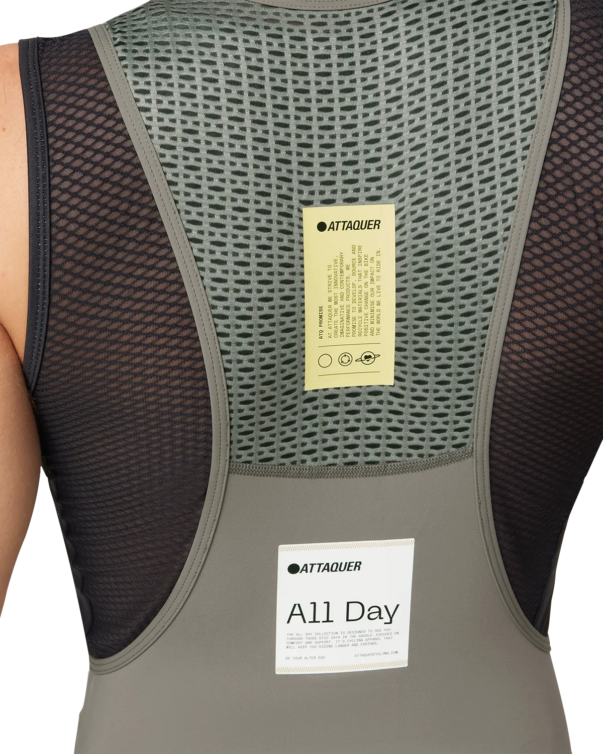 All Day Bib Short Grey Smoke - Image 6