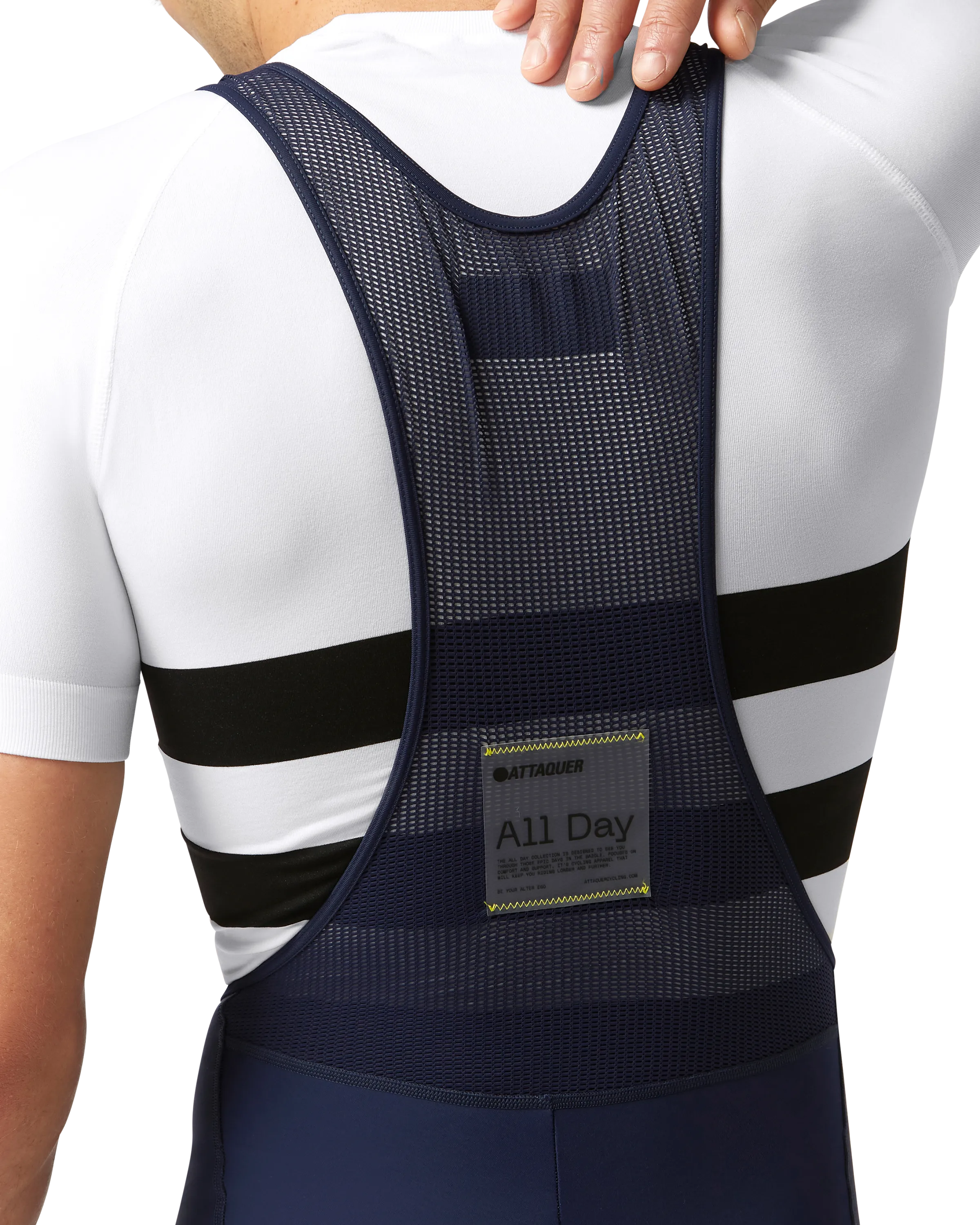 All Day Winter Bib Long Navy Reflective Logo - Image 4