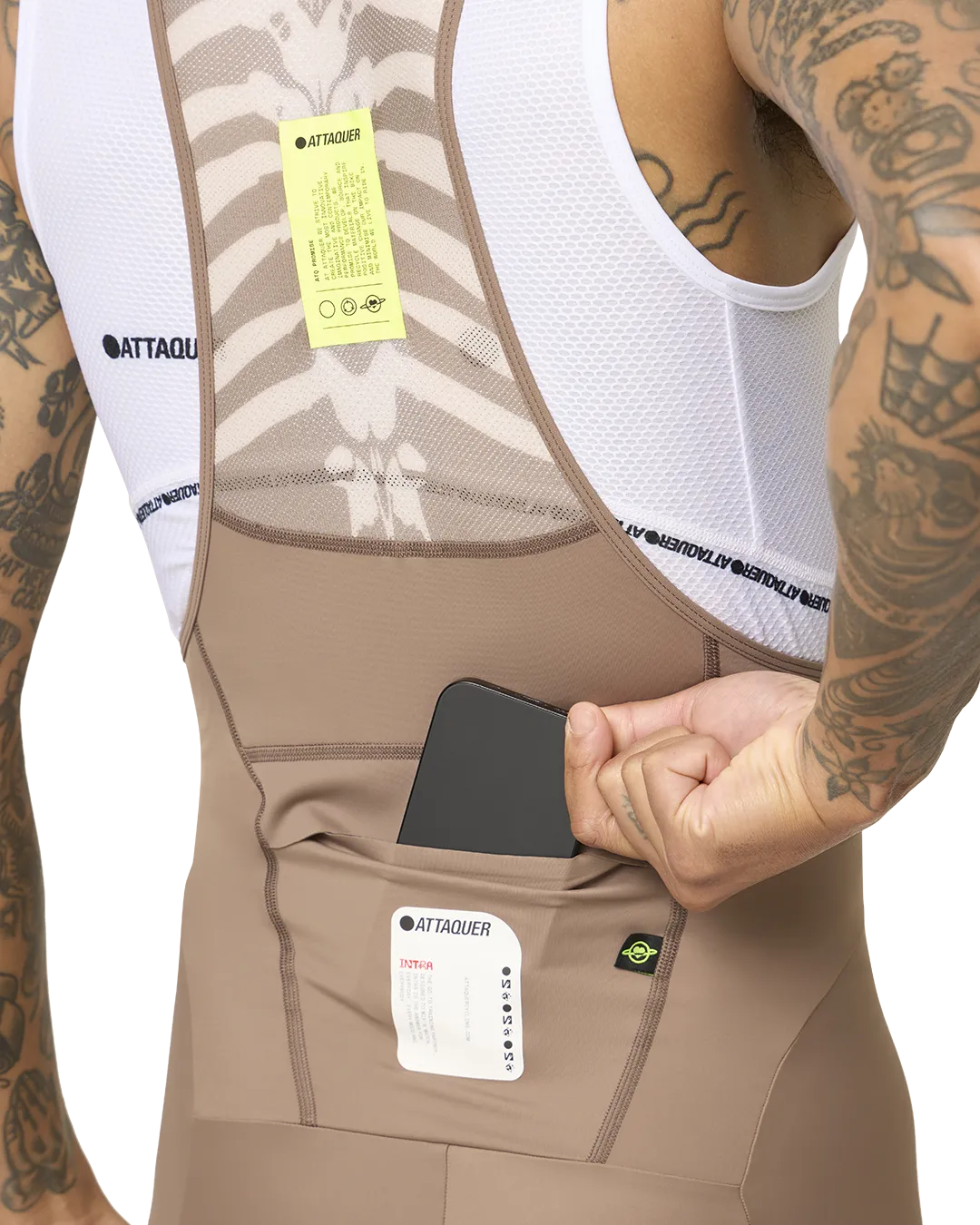 Intra Bib Shorts Taupe - Image 4