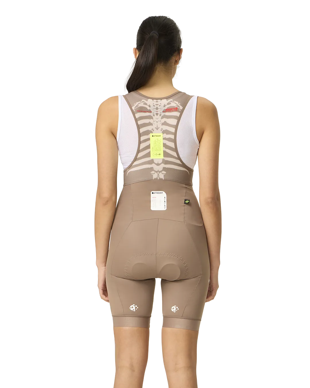 Intra Womens Bib Shorts Taupe - Image 3