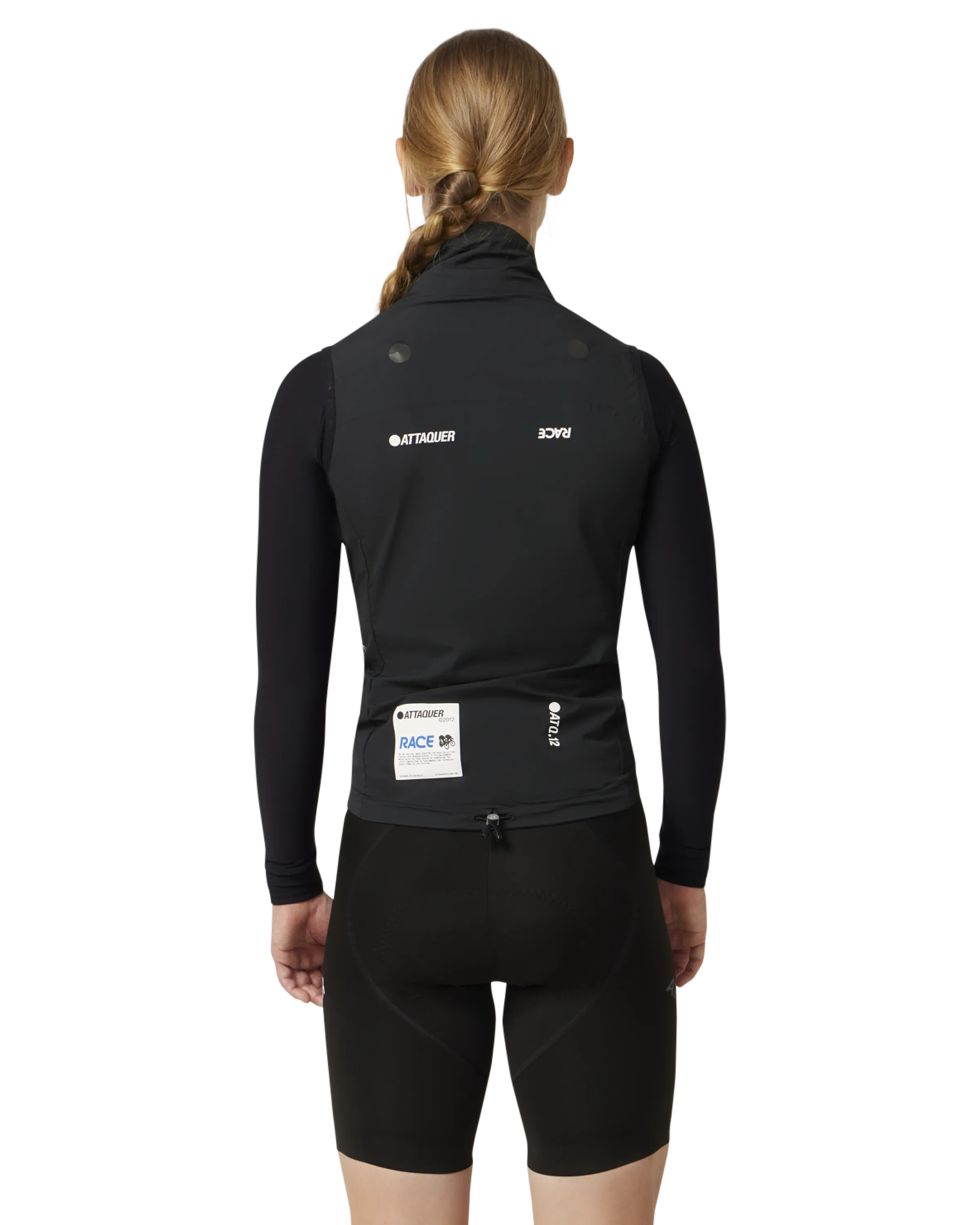 Womens Race Rain Gilet Black - Image 3