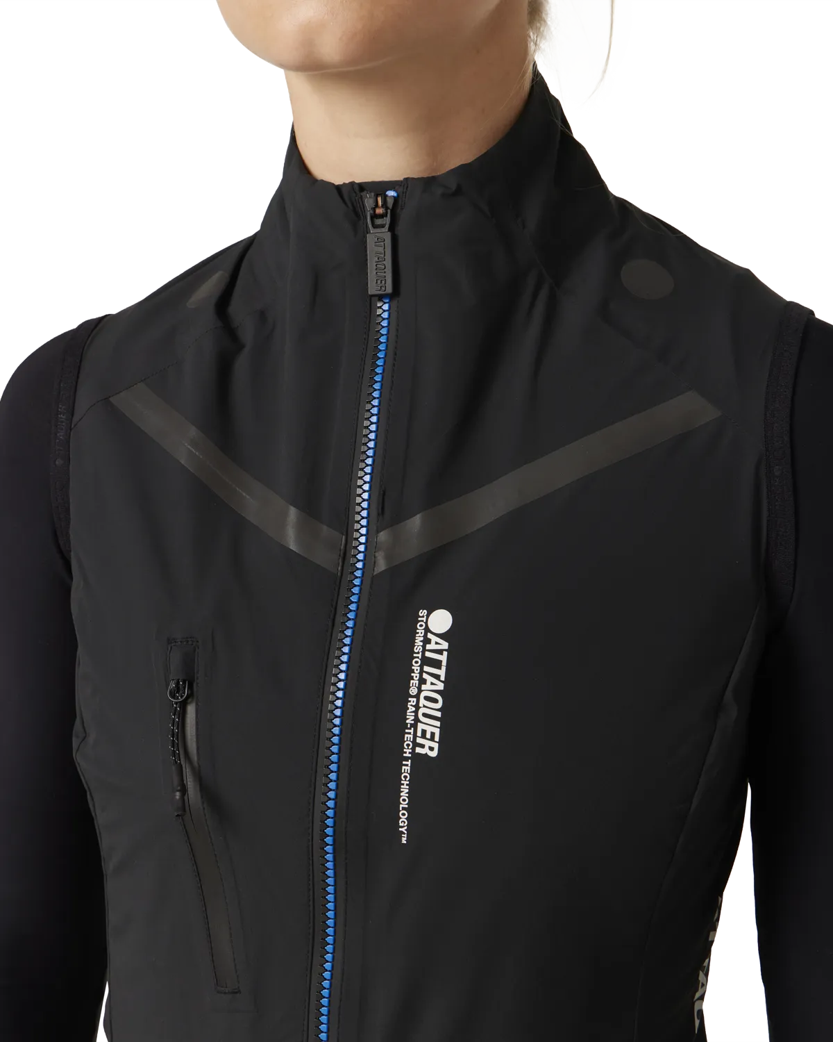 Womens Race Rain Gilet Black - Image 4