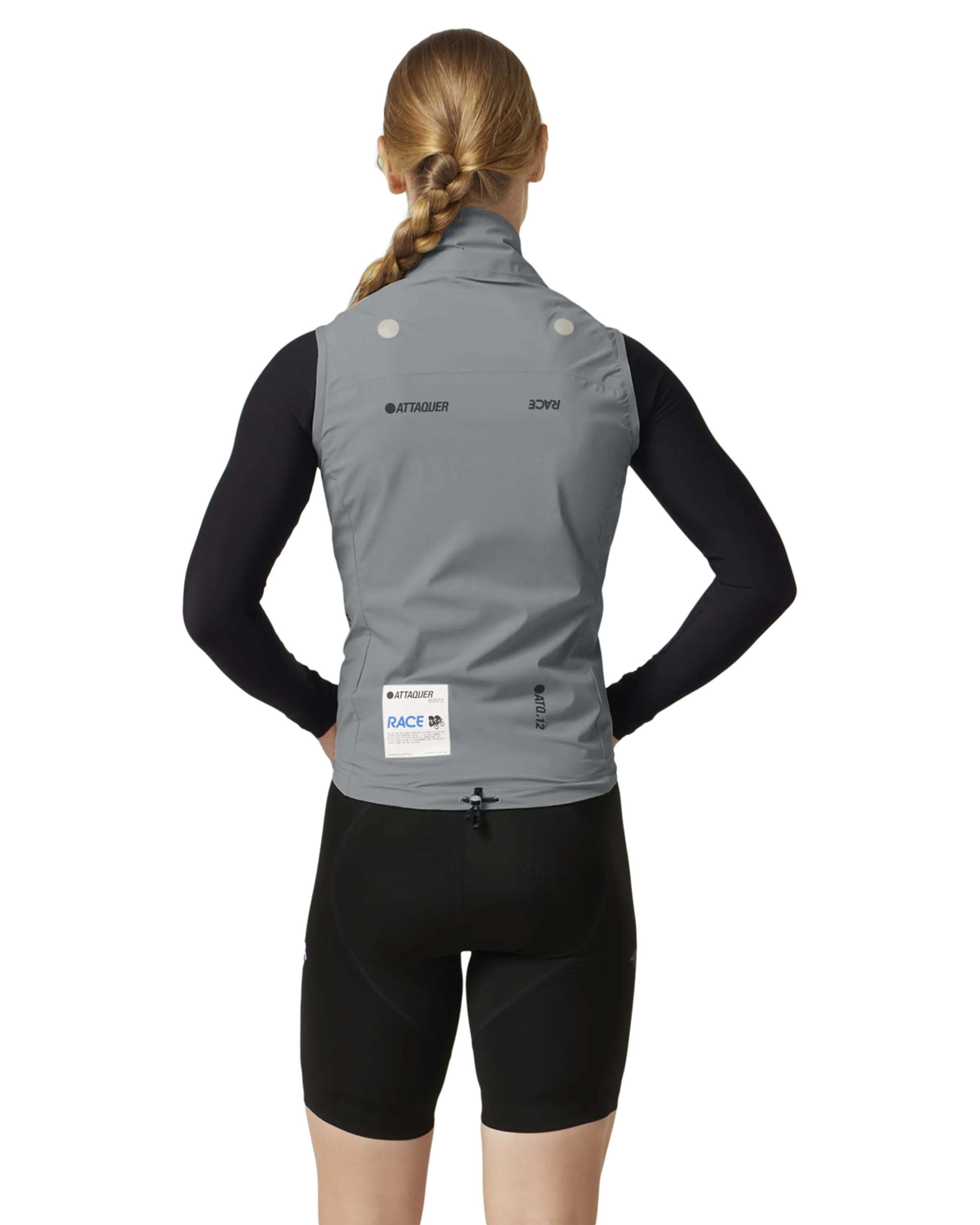 Womens Race Rain Gilet Grey - Image 3