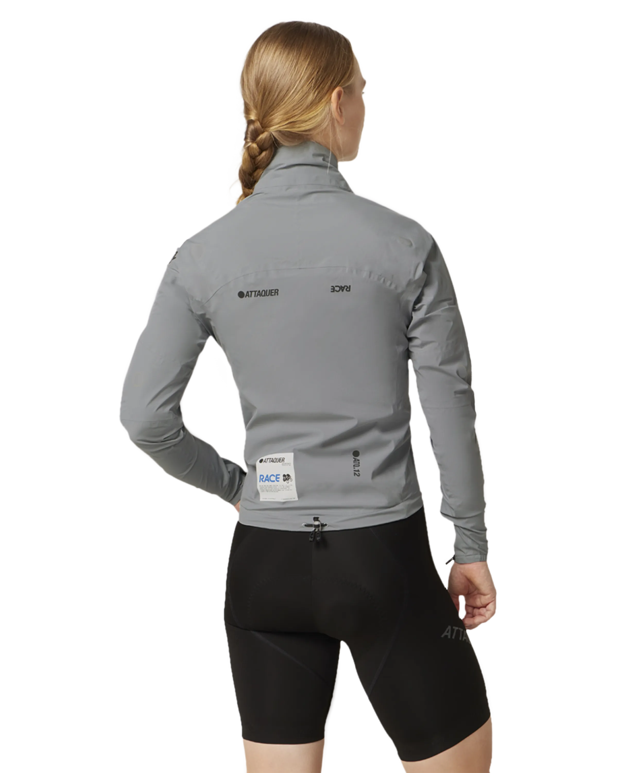 Womens Race Rain Jacket Grey - Image 3