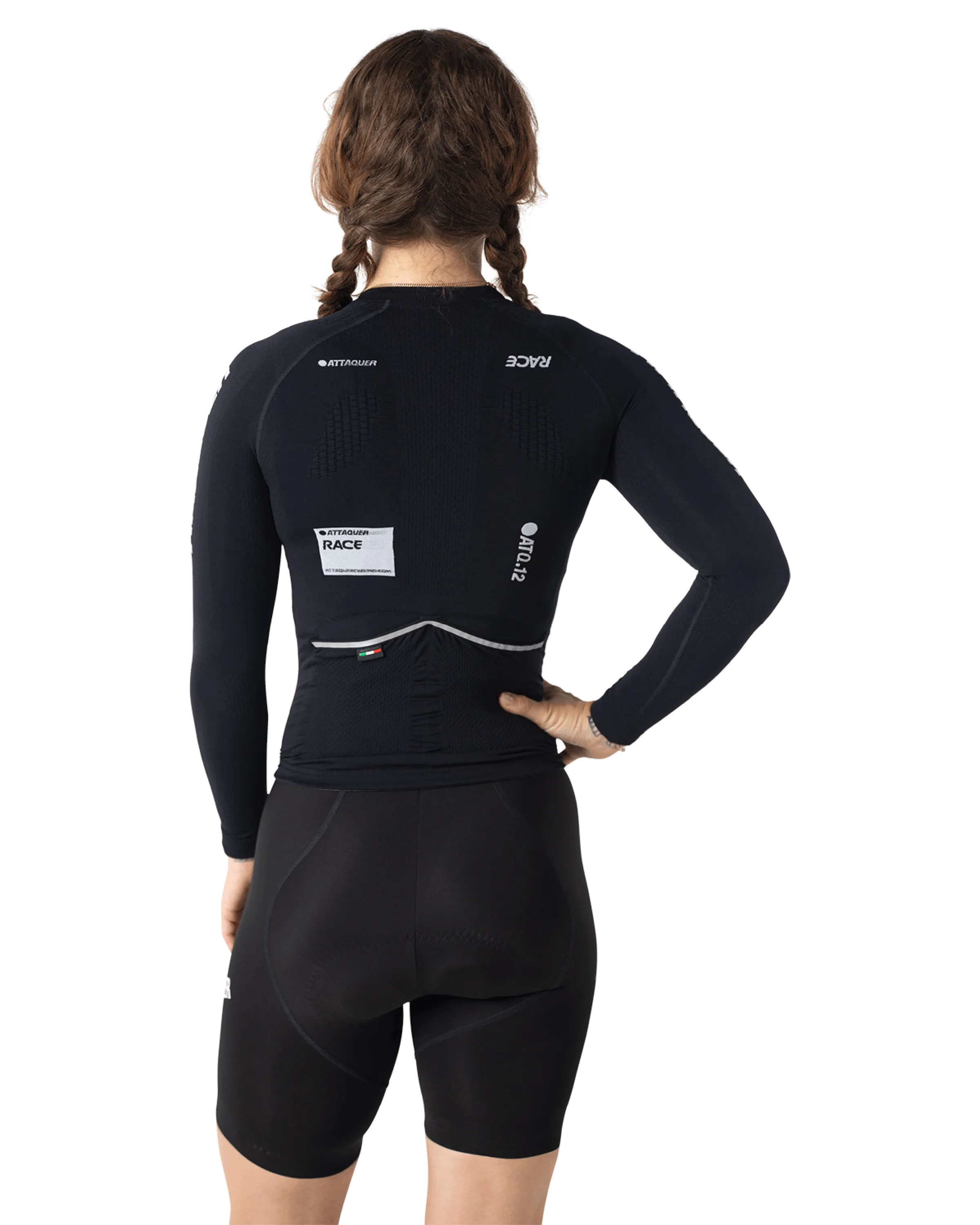 OrbKnit™️ Womens Race Jersey Long Sleeve Black - Image 4