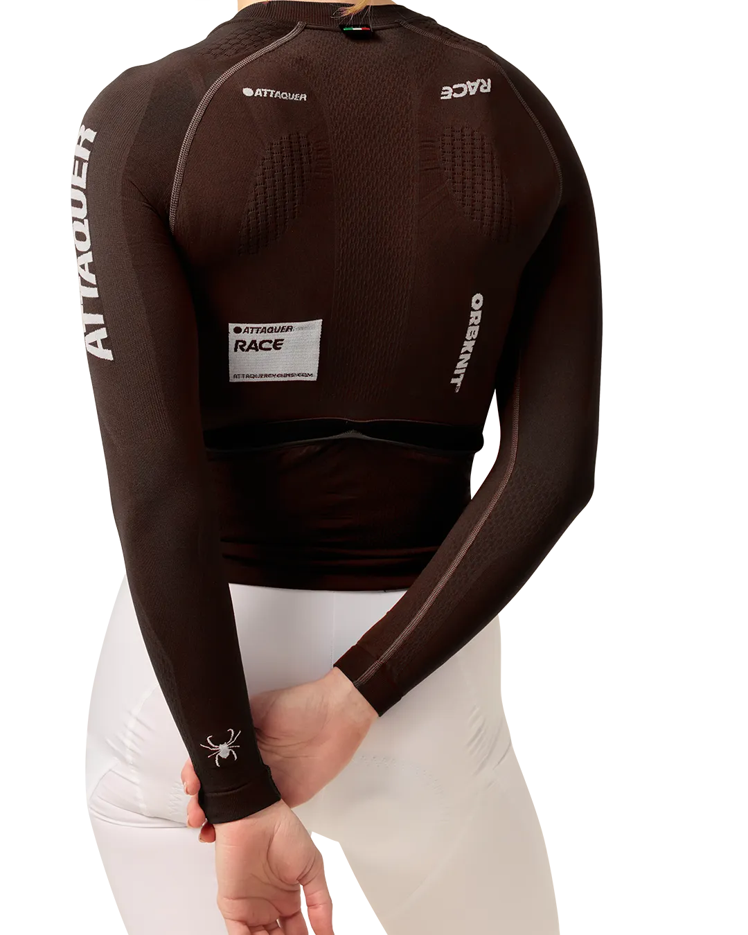 OrbKnit™️ Womens Race Jersey Long Sleeve Brown - Image 4