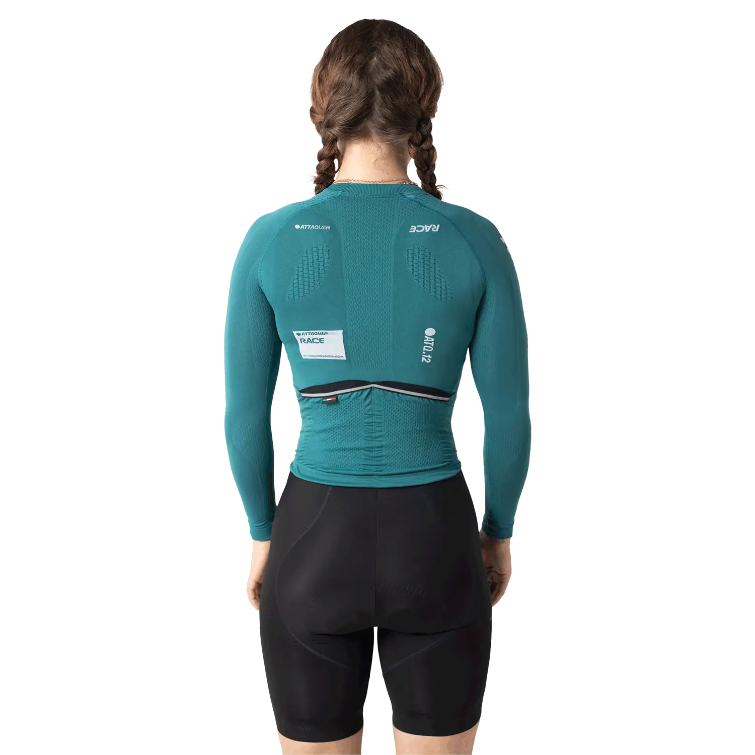 OrbKnit™️ Womens Race Jersey Long Sleeve Emerald - Image 3