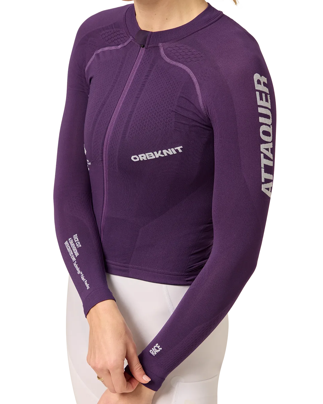 OrbKnit™️ Womens Race Jersey Long Sleeve Purple - Image 5