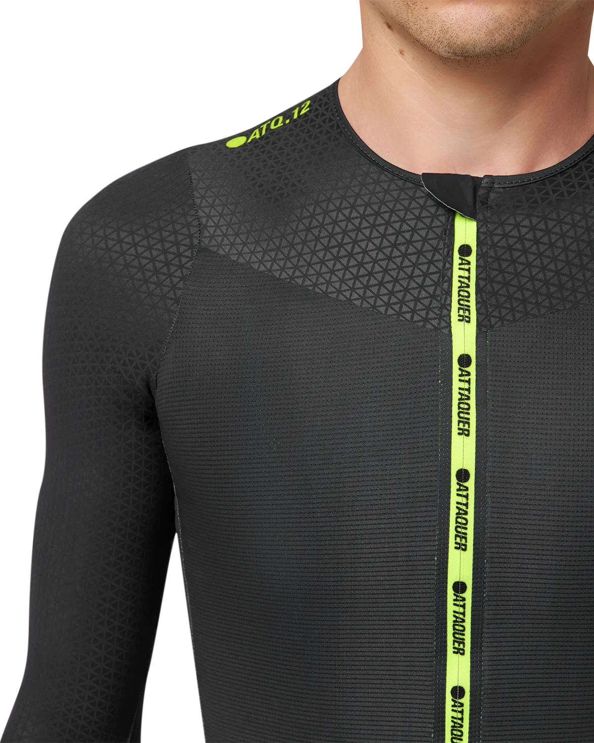 ULTRA: Aero Long Sleeved Jersey Anthracite/Lime - Image 4