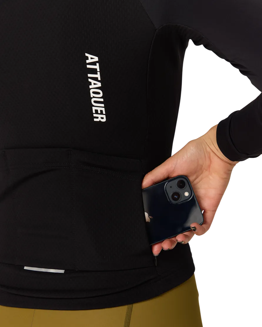 Womens All Day Winter Long Sleeved Jersey Black - Image 4