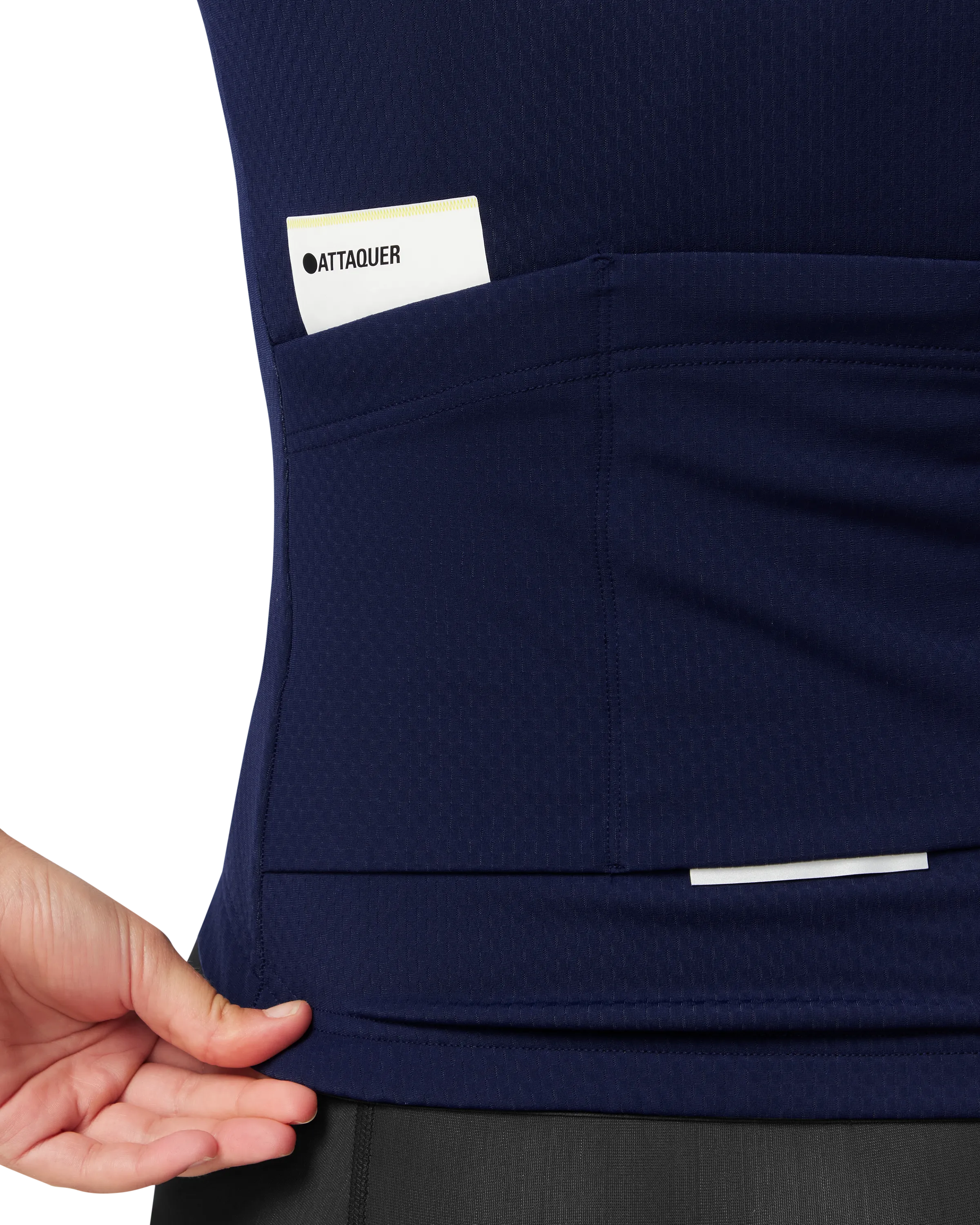 Womens All Day Winter Long Sleeved Jersey Navy/Fluro - Image 4