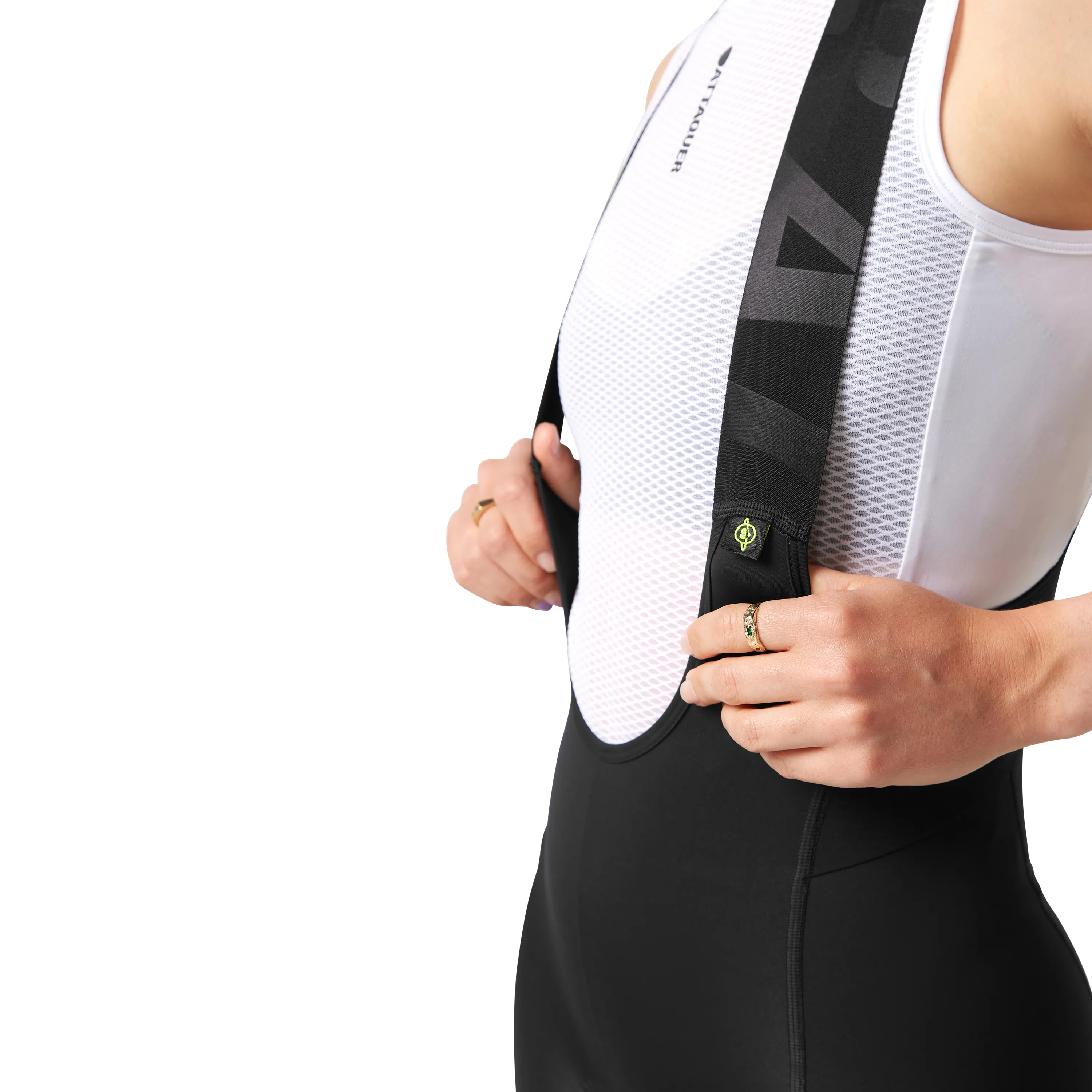 Womens All Day Bib Short Black/White - Image 4