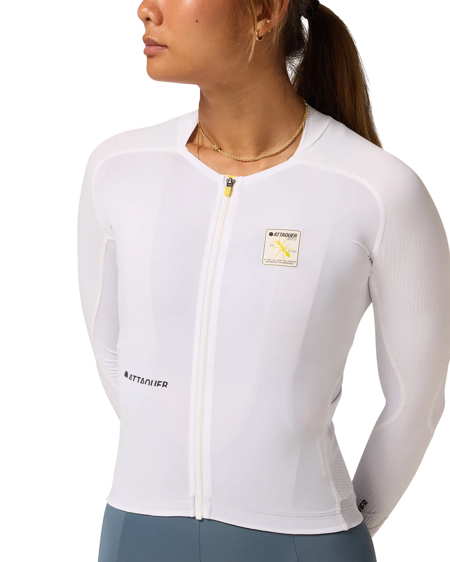 Womens All Day Lightweight Long Sleeved Jersey White - Image 6