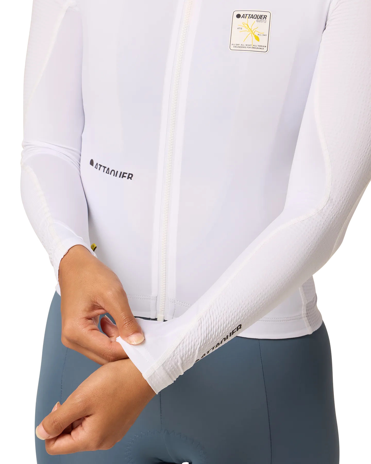 Womens All Day Lightweight Long Sleeved Jersey White - Image 8