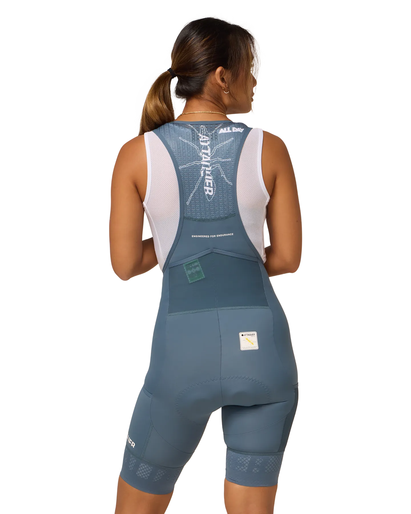 Womens All Day Cargo Bib Short Steel - Image 5