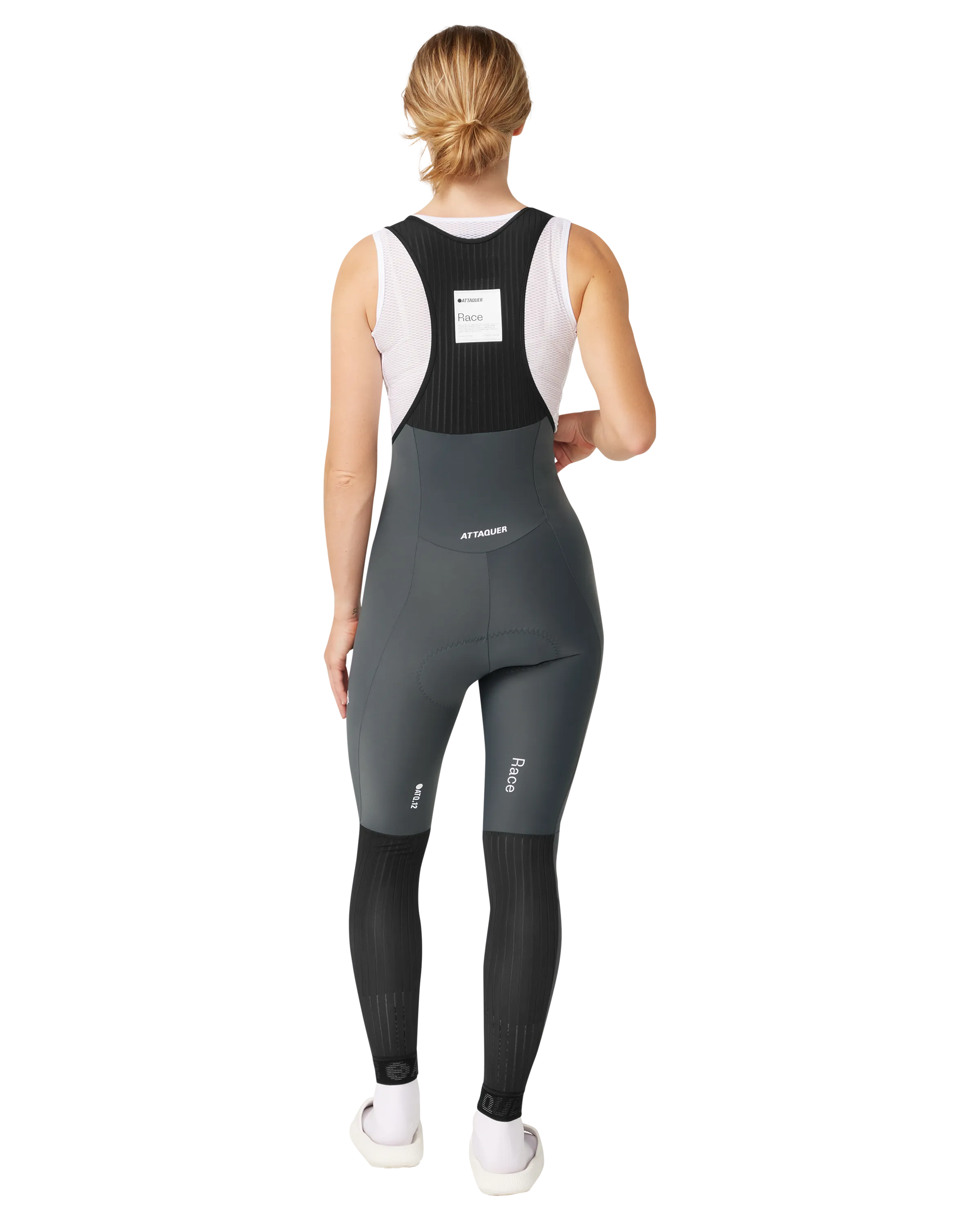 Womens Race Winter Bib Longs Anthracite - Image 3