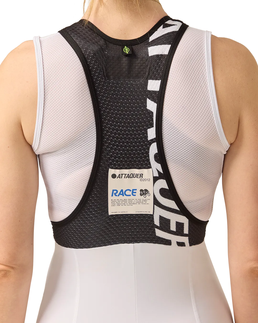 Womens Race Cargo Bib Short White - Image 6