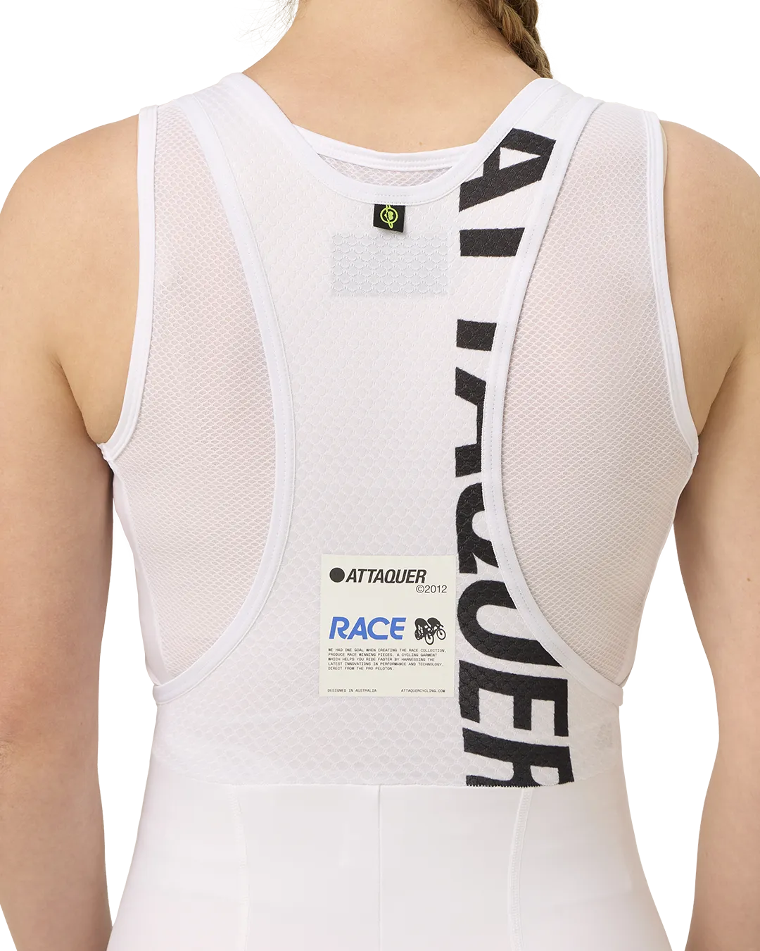 Womens Race Bib Short White - Image 6